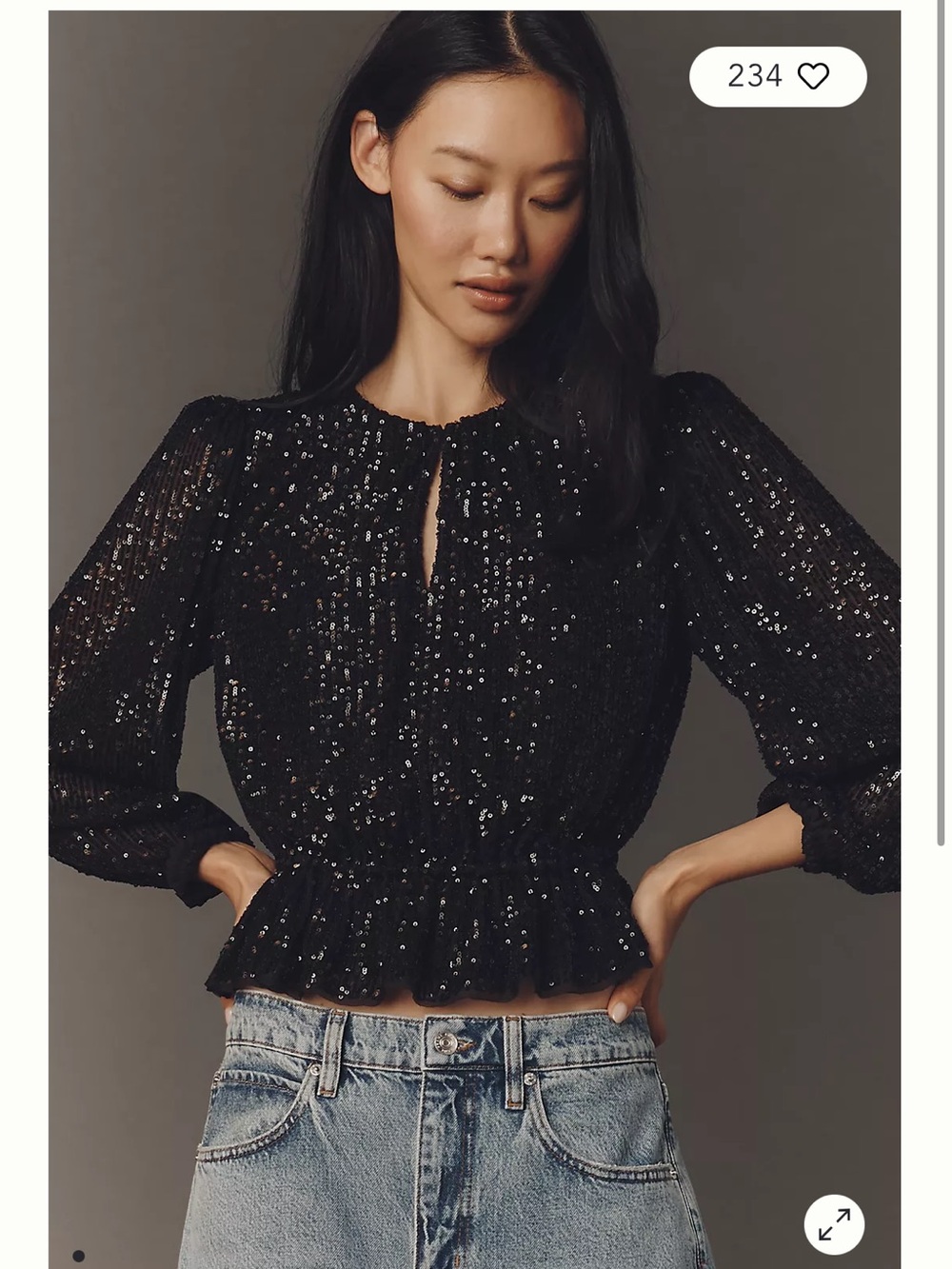 NWT PAIGE Vilma Long Sleeve Blouse